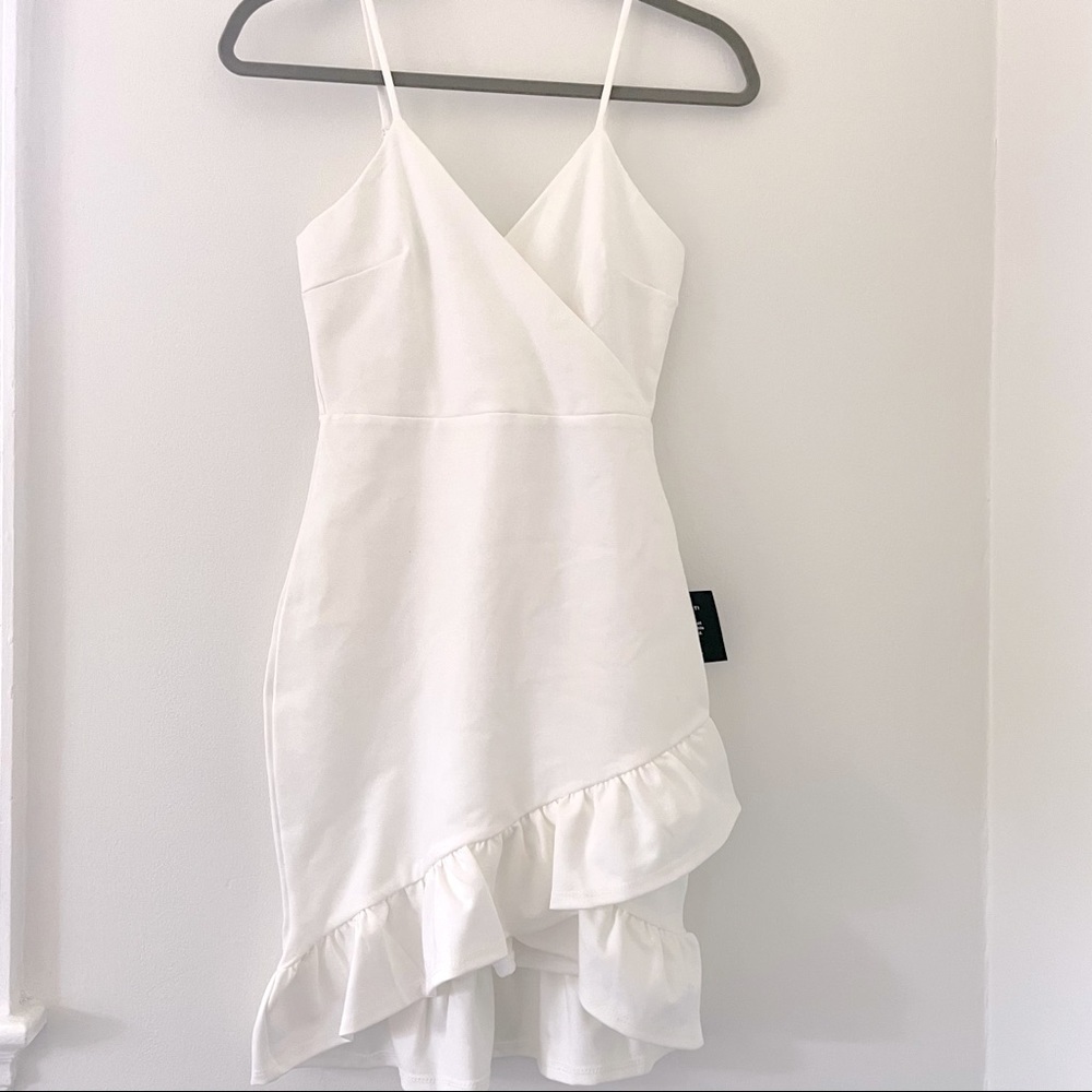 Lulus sealed with a kiss bodycon dress(white), new